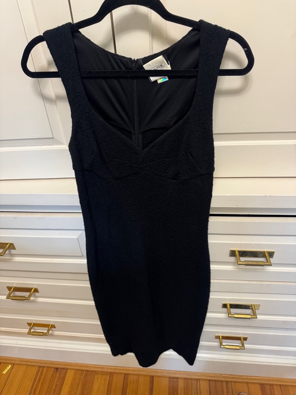 D&G Classic Black Textured Bodycon Dress